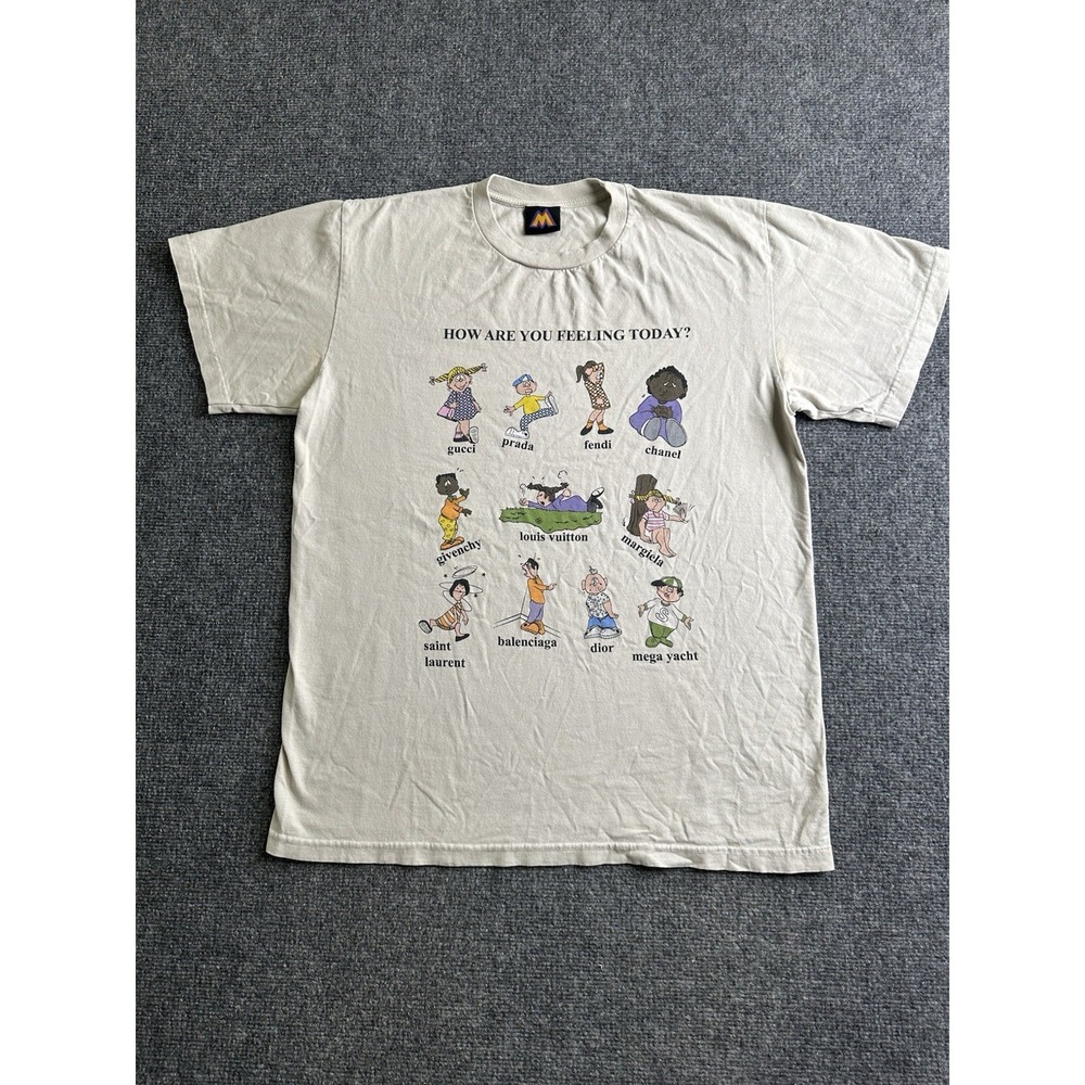 Mens Mega Yacht How Are You Feeling Today Graphic T Shirt, Size L
